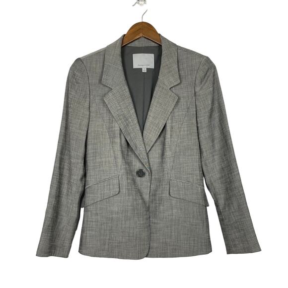 Classiques Entier | Gray & Black Blend Single Button Blazer Jacket - Picture 1 of 10